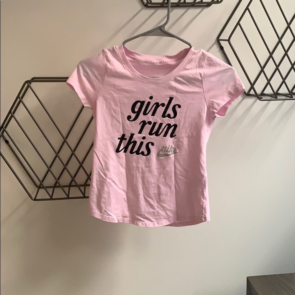 Pink athletic shirt